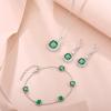 imageBirthstone Bracelet for Women 925 Sterling Silver Dainty Princess Cut Link Bracelet Jewelry Gifts for Her05 May  Emerald