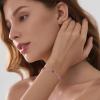 imageBirthstone Bracelet for Women 925 Sterling Silver Dainty Princess Cut Link Bracelet Jewelry Gifts for Her07 July  Ruby