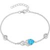 imageInfinity Celtic Knot Bracelet 925 Sterling Silver Birthstone Bracelet Irish Jewelry Gifts for Women03 March  Aquamarine