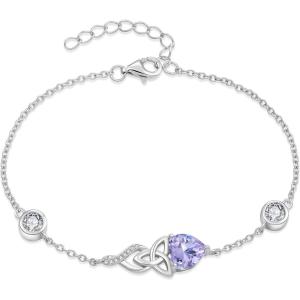 imageInfinity Celtic Knot Bracelet 925 Sterling Silver Birthstone Bracelet Irish Jewelry Gifts for Women06 June  Alexandrite