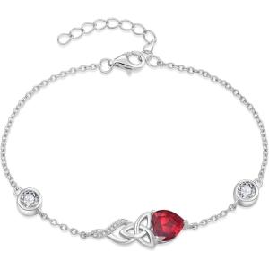 imageInfinity Celtic Knot Bracelet 925 Sterling Silver Birthstone Bracelet Irish Jewelry Gifts for Women07 July  Ruby