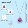 imageBirthstone Necklace for Women 925 Sterling Silver Triangle Halo Pendant Necklace Jewelry for Her02 February  Amethyst