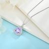 imageBirthstone Necklace for Women 925 Sterling Silver Triangle Halo Pendant Necklace Jewelry for Her06 June  Alexandrite