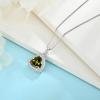 imageBirthstone Necklace for Women 925 Sterling Silver Triangle Halo Pendant Necklace Jewelry for Her08 August  Peridot