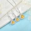 imageBirthstone Necklace for Women 925 Sterling Silver Triangle Halo Pendant Necklace Jewelry for Her11 November  Citrine