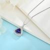 imageBirthstone Necklace for Women 925 Sterling Silver Triangle Halo Pendant Necklace Jewelry for Her12 December  Tanzanite