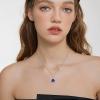 imageBirthstone Necklace for Women 925 Sterling Silver Triangle Halo Pendant Necklace Jewelry for Her12 December  Tanzanite