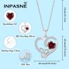imageCeltic Knot Necklace 925 Sterling Silver Love Heart Trinity Knot Pendant Irish Good Luck Necklace Birthstone Jewelry for Women01 January  Garnet