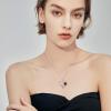 imageCeltic Knot Necklace 925 Sterling Silver Love Heart Trinity Knot Pendant Irish Good Luck Necklace Birthstone Jewelry for Women01 January  Garnet