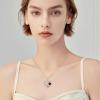 imageCeltic Knot Necklace 925 Sterling Silver Love Heart Trinity Knot Pendant Irish Good Luck Necklace Birthstone Jewelry for Women01 January  Garnet