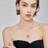 imageCeltic Knot Necklace 925 Sterling Silver Love Heart Trinity Knot Pendant Irish Good Luck Necklace Birthstone Jewelry for Women02 February  Amethyst