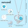 imageCeltic Knot Necklace 925 Sterling Silver Love Heart Trinity Knot Pendant Irish Good Luck Necklace Birthstone Jewelry for Women03 March  Aquamarine