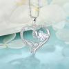imageCeltic Knot Necklace 925 Sterling Silver Love Heart Trinity Knot Pendant Irish Good Luck Necklace Birthstone Jewelry for Women04 April  Simulated Diamond