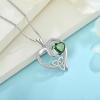 imageCeltic Knot Necklace 925 Sterling Silver Love Heart Trinity Knot Pendant Irish Good Luck Necklace Birthstone Jewelry for Women05 May  Emerald
