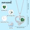 imageCeltic Knot Necklace 925 Sterling Silver Love Heart Trinity Knot Pendant Irish Good Luck Necklace Birthstone Jewelry for Women05 May  Emerald