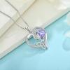 imageCeltic Knot Necklace 925 Sterling Silver Love Heart Trinity Knot Pendant Irish Good Luck Necklace Birthstone Jewelry for Women06 June  Alexandrite