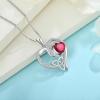 imageCeltic Knot Necklace 925 Sterling Silver Love Heart Trinity Knot Pendant Irish Good Luck Necklace Birthstone Jewelry for Women07 July  Ruby