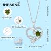 imageCeltic Knot Necklace 925 Sterling Silver Love Heart Trinity Knot Pendant Irish Good Luck Necklace Birthstone Jewelry for Women08 August  Peridot