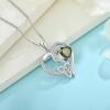 imageCeltic Knot Necklace 925 Sterling Silver Love Heart Trinity Knot Pendant Irish Good Luck Necklace Birthstone Jewelry for Women08 August  Peridot