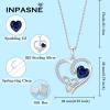 imageCeltic Knot Necklace 925 Sterling Silver Love Heart Trinity Knot Pendant Irish Good Luck Necklace Birthstone Jewelry for Women09 September  Sapphire