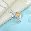 imageCeltic Knot Necklace 925 Sterling Silver Love Heart Trinity Knot Pendant Irish Good Luck Necklace Birthstone Jewelry for Women11 November  Citrine