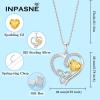 imageCeltic Knot Necklace 925 Sterling Silver Love Heart Trinity Knot Pendant Irish Good Luck Necklace Birthstone Jewelry for Women11 November  Citrine