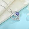 imageCeltic Knot Necklace 925 Sterling Silver Love Heart Trinity Knot Pendant Irish Good Luck Necklace Birthstone Jewelry for Women12 December  Tanzanite
