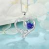 imageCeltic Knot Necklace 925 Sterling Silver Love Heart Trinity Knot Pendant Irish Good Luck Necklace Birthstone Jewelry for Women12 December  Tanzanite