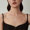 imageCross Necklace for Women 925 Sterling Silver Heart Birthstone Pendant Necklace Crucifix Religious Gemstone Jewelry Gift for Women Her Mom Wife Daughter06 June  Alexandrite