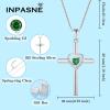 imageCross Necklace for Women 925 Sterling Silver Heart Birthstone Pendant Necklace Crucifix Religious Gemstone Jewelry Gift for Women Her Mom Wife Daughter05 May  Emerald