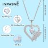 imageHeart Butterfly Necklace for Women 925 Sterling Silver Heart Pendant with Birthstone Jewelry for Women Her Mom Wife04 April  Simulated Diamond