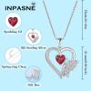 imageHeart Butterfly Necklace for Women 925 Sterling Silver Heart Pendant with Birthstone Jewelry for Women Her Mom Wife07 July  Ruby
