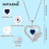 imageHeart Butterfly Necklace for Women 925 Sterling Silver Heart Pendant with Birthstone Jewelry for Women Her Mom Wife09 September  Sapphire