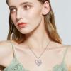 imageHeart Butterfly Necklace for Women 925 Sterling Silver Heart Pendant with Birthstone Jewelry for Women Her Mom Wife10 October  Pink Tourmaline