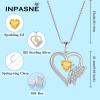 imageHeart Butterfly Necklace for Women 925 Sterling Silver Heart Pendant with Birthstone Jewelry for Women Her Mom Wife11 November  Citrine