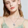 imageHeart Butterfly Necklace for Women 925 Sterling Silver Heart Pendant with Birthstone Jewelry for Women Her Mom Wife12 December  Tanzanite