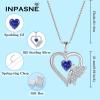 imageHeart Butterfly Necklace for Women 925 Sterling Silver Heart Pendant with Birthstone Jewelry for Women Her Mom Wife12 December  Tanzanite
