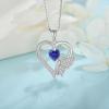 imageHeart Butterfly Necklace for Women 925 Sterling Silver Heart Pendant with Birthstone Jewelry for Women Her Mom Wife12 December  Tanzanite