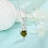 imageInfinity Celtic Knot Necklace for Women 925 Sterling Silver Irish Necklace Birthstone Jewelry Gifts for Her08 August  Peridot