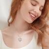 imageLove Heart Necklace for Women 925 Sterling Silver Birthstone Pendant Necklace Dainty Jewelry for Women Her Wife Mom04 April  Simulated Diamond
