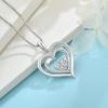 imageLove Heart Necklace for Women 925 Sterling Silver Birthstone Pendant Necklace Dainty Jewelry for Women Her Wife Mom04 April  Simulated Diamond