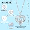 imageLove Heart Necklace for Women 925 Sterling Silver Birthstone Pendant Necklace Dainty Jewelry for Women Her Wife Mom04 April  Simulated Diamond