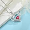imageLove Heart Necklace for Women 925 Sterling Silver Birthstone Pendant Necklace Dainty Jewelry for Women Her Wife Mom07 July  Ruby