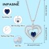 imageLove Heart Necklace for Women 925 Sterling Silver Birthstone Pendant Necklace Dainty Jewelry for Women Her Wife Mom09 September  Sapphire