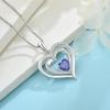 imageLove Heart Necklace for Women 925 Sterling Silver Birthstone Pendant Necklace Dainty Jewelry for Women Her Wife Mom12 December  Tanzanite