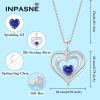 imageLove Heart Necklace for Women 925 Sterling Silver Birthstone Pendant Necklace Dainty Jewelry for Women Her Wife Mom12 December  Tanzanite