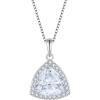 imageBirthstone Necklace for Women 925 Sterling Silver Triangle Halo Pendant Necklace Jewelry for Her04 April  Simulated Diamond