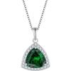 imageBirthstone Necklace for Women 925 Sterling Silver Triangle Halo Pendant Necklace Jewelry for Her05 May  Emerald