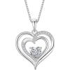 imageLove Heart Necklace for Women 925 Sterling Silver Birthstone Pendant Necklace Dainty Jewelry for Women Her Wife Mom04 April  Simulated Diamond