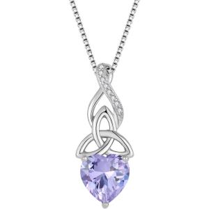 imageInfinity Celtic Knot Necklace for Women 925 Sterling Silver Irish Necklace Birthstone Jewelry Gifts for Her06 June  Alexandrite